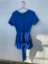 Load image into Gallery viewer, Cheerleader dress (blue and polkadot)

