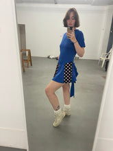 Load image into Gallery viewer, Cheerleader dress (blue and polkadot)
