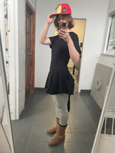 Load image into Gallery viewer, Cheerleader dress in black(with black buttons)
