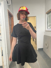 Load image into Gallery viewer, Cheerleader dress in black(with black buttons)
